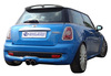 Fox Edelstahl Sportauspuff mittig Mini Cooper S R56 2x90mm rund eingerollt abgeschrägt
