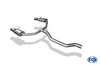 Fox Edelstahl Duplex Sportauspuff Opel Vectra C OPC je 142x78mm trapezförmig eingerollt gerade