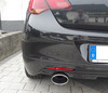 FOX Edelstahl Sportauspuff Opel Astra J Limo 1.6l je 140x90mm oval eingerollt abgeschrägt