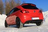 FOX Edelstahl Sportauspuff Opel Corsa E 1.4 Turbo 129x106mm oval eingerollt abgeschrägt
