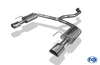 Fox Edelstahl Duplex Sportauspuff Opel Vectra C OPC je 142x78mm trapezförmig eingerollt gerade