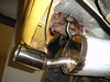 Fox Edelstahl Duplex Sportauspuff Renault Megane 1 Coach 1x90mm rund eingerollt gerade mit Absorber