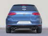 Fox Edelstahl Duplex Sportauspuff VW Golf 7 1.2l 1.4l TSI 1.6l TDI in R-Optik je 2x115x85mm oval eingerollt abgeschrägt