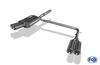 Fox Edelstahl Duplex Sportauspuff VW Passat 3C inkl. CC 2.0 TDI 2x90mm rund eingerollt gerade mit Absorber