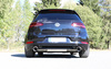 Fox Edelstahl Duplex Sportauspuff VW Golf 7 GTI 245 u. TCR je 100mm rund doppelwandig abgeschrägt