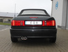 Fox Edelstahl Sportauspuff-Komplettanlage ab Kat Audi 80/90 89 B3 B4 Coupe u. Cabrio 2.6l 2.8l 2x76mm rund eingerollt