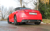 FOX Edelstahl Duplex Sportauspuff-Komplettanlage ab Kat. Audi TT 8S/FV Frontantrieb je 100mm rund doppelwandig abgeschrägt