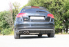FOX Edelstahl Sportauspuffanlage ab Kat Audi RS3 Typ 8P 2x90mm rund eingerollt abgeschrägt