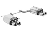 Fox Edelstahl Duplex Sportauspuff-Komplettanlage ab Kat Mercedes SLK R171 1.8l 2x90mm rund eingerollt gerade mit Absorber
