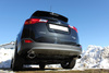 Fox Edelstahl Duplex Sportauspuff-Komplettanlage ab Kat Toyota RAV4 IV Diesel ab 2013 je 140x90mm oval eingerollt abgeschrägt