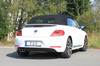 Fox Edelstahl Sportauspuff-Komplettanlage ab Kat VW Beetle Cabrio Typ 16 1.4l (Mod. mit Starrachse) 2x90mm rund eingerollt abgeschrägt