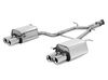 Fox Edelstahl Duplex Sportauspuff-Komplettanlage ab Kat Mercedes SLK R171 1.8l 2x90mm rund eingerollt gerade mit Absorber