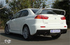 Fox Edelstahl Duplex Sportauspuff-Komplettanlage ab Kat Mitsubishi Lancer Evolution X - Evo 10 1x129x106mm oval eingerollt abgeschrägt