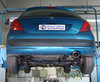 Fox Edelstahl Sportauspuff-Komplettanlage ab Kat Peugeot 207 115x85mm oval eingerollt abgeschrägt
