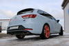 Fox Edelstahl Duplex Sportauspuff-Komplettanlage ab Kat Seat Leon ST 5F Cupra für Rieger Heckeinsatz je 160x90mm oval eingerollt seitlich und unten abgeschrägt