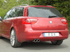 Fox Edelstahl Sportauspuff-Komplettanlage ab Kat Seat Exeo 1.6l Limo u. ST 2x80mm rund eingerollt abgeschrägt ohne Absorber