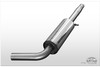 Fox Edelstahl Duplex Komplettanlage ab Kat R32-Design VW Golf 4 1x90mm rund eingerollt abgeschrägt mit Absorber