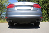 FOX Edelstahl Duplex Sportauspuffanlage ab Kat. VW Jetta 4 (Typ 162) 2.0l 2.5l je 145x65mm trapezförmig eingerollt abgeschrägt