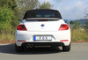 Fox Edelstahl Sportauspuff-Komplettanlage ab Kat VW Beetle Cabrio Typ 16 1.4l (Mod. mit Starrachse) 2x90mm rund eingerollt abgeschrägt