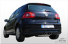 Fox Edelstahl Racing-Komplettanlage ab Kat R32-Design VW Golf 5 2x90mm rund eingerollt abgeschrägt