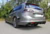 FOX Edelstahl Duplex Sportauspuffanlage ab Kat VW Golf 7 R Variant je 160x90mm oval eingerollt seitlich abgeschrägt