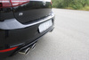 FOX Edelstahl Duplex Sportauspuffanlage ab Kat VW Golf 7 R je 2x115x85mm oval eingerollt abgeschrägt