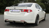 Fox Edelstahl Duplex Sportauspuffanlage ab Kat. Honda Accord 8 CU2 Limousine/Tourer ab 2008 je 114mm rund eingerollt