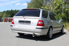 Fox Edelstahl Sportauspuff Honda Civic 6 Aerodeck 1x90mm rund eingerollt gerade mit Absorber