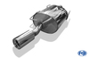 Fox Edelstahl Sportauspuff Honda Civic 6 Aerodeck 1x90mm rund eingerollt gerade mit Absorber