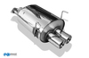 Fox Edelstahl Sportauspuff Honda Civic 6 Schrägheck EJ9 2x76mm rund eingerollt gerade mit Absorber