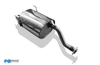 Fox Edelstahl Sportauspuff Honda Civic 6 Schrägheck EJ9 2x76mm rund eingerollt gerade mit Absorber