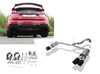 FOX Edelstahl Duplex Sportauspuff Honda Civic 9 FK2 Type-R je 2x90mm schwarz rund doppelwandig abgeschrägt