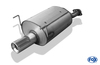 Fox Edelstahl Sportauspuff Honda CRX 3 del Sol Bj.91-98 1x90mm rund eingerollt gerade mit Absorber