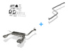 Fox Edelstahl Duplex Racing-Komplettanlage ab Kat Honda Prelude 4 Typ BB1 BB2 BB3 Bj.92-96 je 2x80mm rund eingerollt mit Absorber