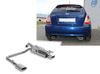 Fox Edelstahl Duplex Sportauspuff Hyundai Accent 3 Typ MC Bj.06-10 135x80mm flachoval eingerollt abgeschrägt mit Absorber