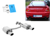 Fox Edelstahl Duplex Sportauspuff Hyundai Coupe GK Tiburon 2.7l Bj.02-06 129x106mm oval eingerollt abgeschrägt