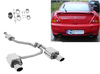 Fox Edelstahl Duplex Sportauspuff-Komplettanlage ab Kat Hyundai Coupe GK Tiburon 2.7l Bj.02-06 129x106mm oval eingerollt abgeschrägt