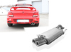 Fox Edelstahl Sportauspuff Hyundai Coupe J2 RD Tiburon Bj.96-02 2x76mm rund eingerollt gerade mit Absorber