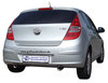 Fox Edelstahl Duplex Endrohrgeweih Hyundai i30 - Modelle aus Korea ab 2007 1x90mm rund eingerollt abgeschrägt mit Absorber