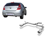 Fox Edelstahl Duplex Endrohrgeweih Hyundai i30 - Modelle aus Korea ab 2007 1x90mm rund eingerollt abgeschrägt mit Absorber
