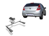 Fox Edelstahl Duplex Sportauspuff Hyundai i30 - Modelle aus Korea ab 2007 1x90mm rund eingerollt abgeschrägt mit Absorber