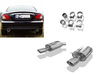 Fox Edelstahl Duplex Sportauspuff Jaguar X-Type 115x85mm oval eingerollt abgeschrägt mit Absorber