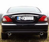 Fox Edelstahl Duplex Sportauspuff Jaguar X-Type 115x85mm oval eingerollt abgeschrägt mit Absorber