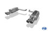Fox Edelstahl Duplex Sportauspuff Jaguar XF Typ CC9 4.2l 2x90mm rund eingerollt abgeschrägt