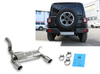 FOX Edelstahl Duplex Sportauspuff Jeep Wrangler 4 JL 4-Türer ab 2018 2.0l je 100mm rund doppelwandig abgeschrägt