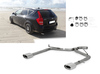 Fox Edelstahl Duplex Endrohrgeweih Kia Ceed SW Kombi Bj.07-12 135x80mm flachoval eingerollt abgeschrägt mit Absorber