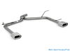 Fox Edelstahl Duplex Endrohrgeweih Kia Pro Ceed ab 2008 135x80mm flachoval eingerollt abgeschrägt mit Absorber