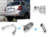 Fox Edelstahl Duplex Sportauspuff-Komplettanlage ab Kat Kia Sorento Typ JC Benzin 135x80mm flachoval eingerollt abgeschrägt mit Absorber