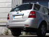 Fox Edelstahl Duplex Sportauspuff-Komplettanlage ab Kat Kia Sorento Typ JC Benzin 135x80mm flachoval eingerollt abgeschrägt mit Absorber