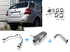 Fox Edelstahl Duplex Sportauspuff-Komplettanlage ab Kat Kia Sorento Typ JC Diesel 135x80mm flachoval eingerollt abgeschrägt mit Absorber